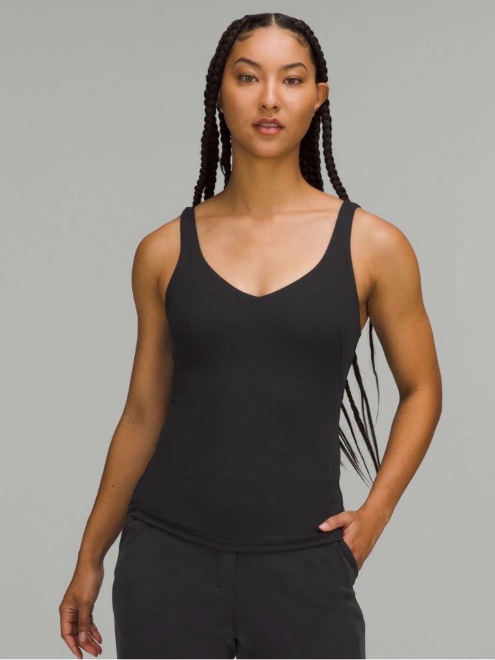 Lululemon Ribbed Micro-Modal Tank Top in Black Size M